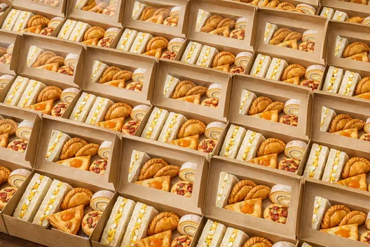 Tea reception and snack box catering