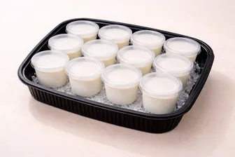 Almond Jelly with Longan