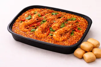 Prawn with Chilli Crab Sauce & Golden Mantou