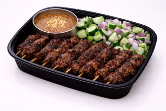 Mutton Satay served with Peanut Sauce