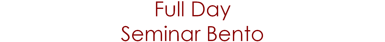 Full Day Seminar Bento