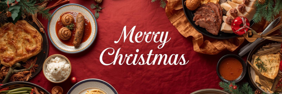 Festive buffet spread for seasonal catering promotion Singapore